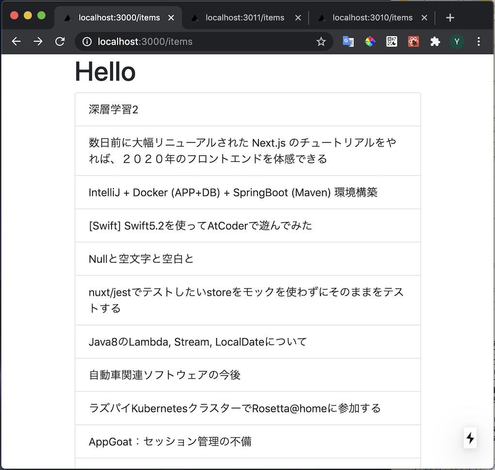 items bootstrap